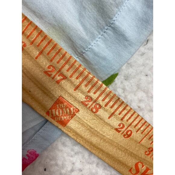 Bobbie Brooks Woman‎ 100% Cotton Short Sleeve Button Up Shirt Blue Floral 22-24W - Picture 6 of 16